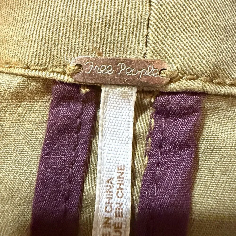 Free People Military Cropped Shrunken Officer Jacket Medium Epaulette Festival